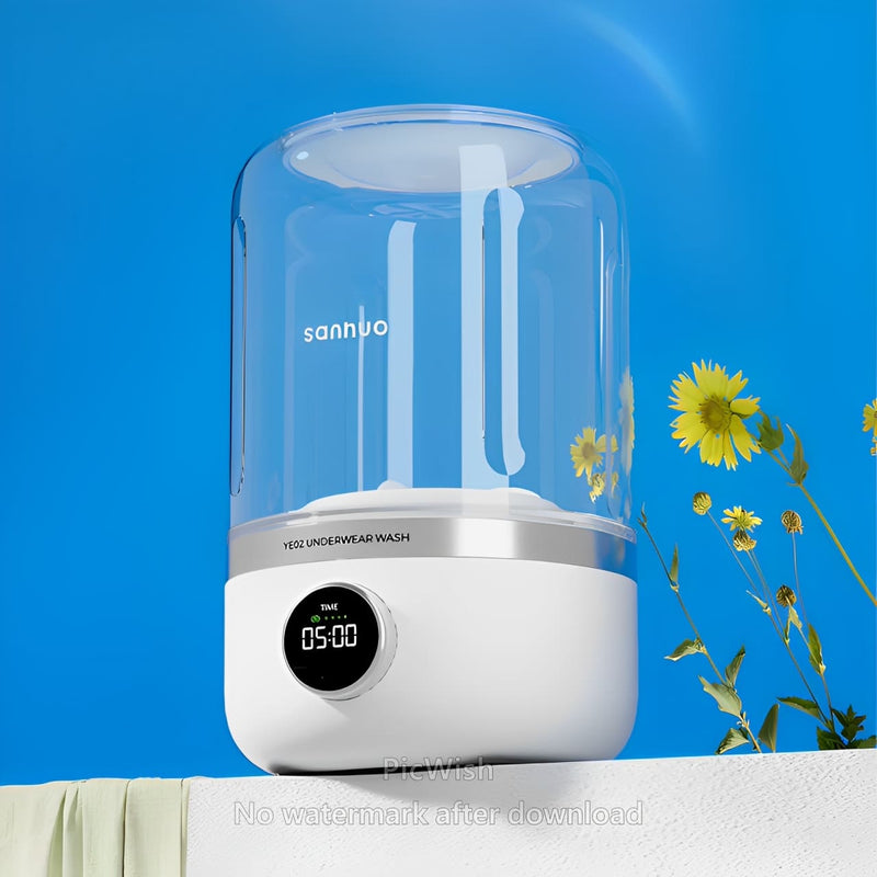 Mini Lavadora Portátil de Roupas Íntimas – Sem Instalação, Sem Fios