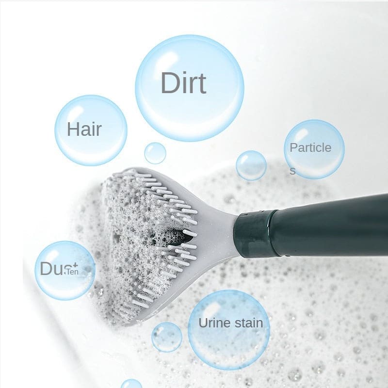 Escova sanitária de silicone com dispensador de sabão