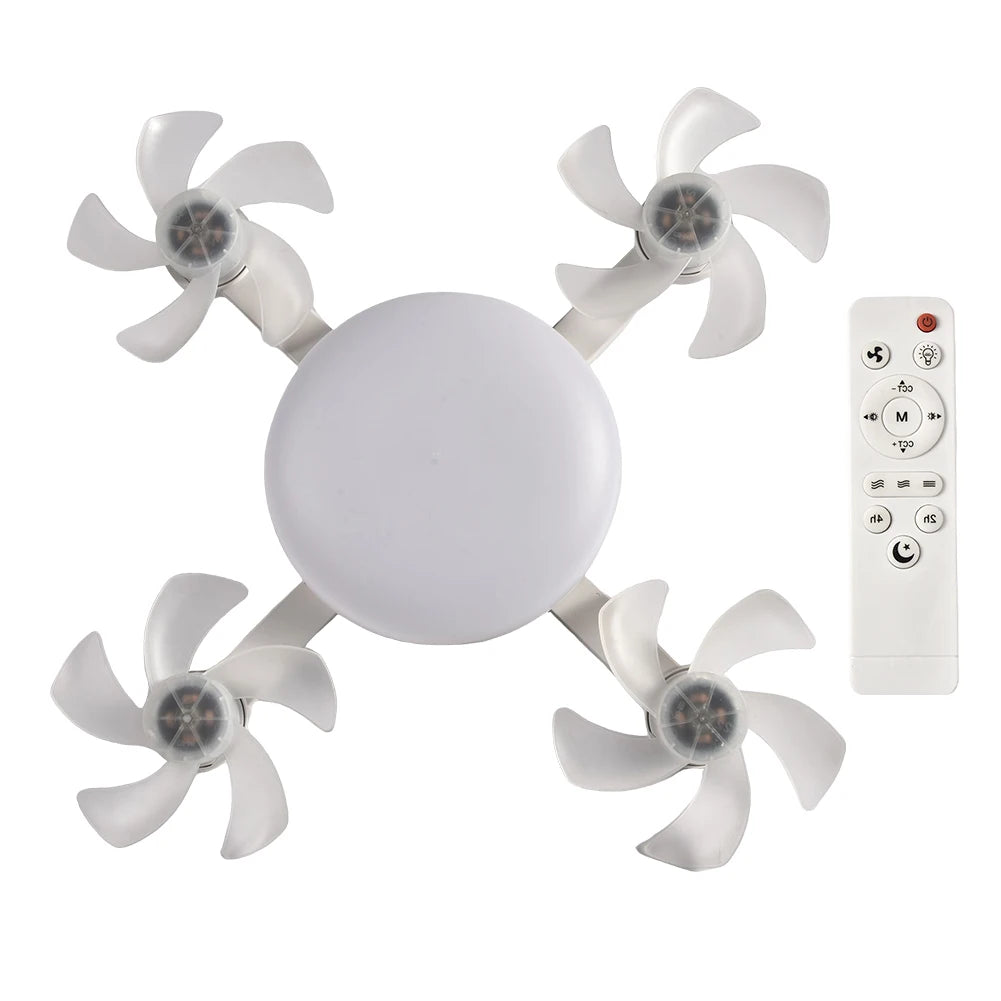 Ventilador de Teto sem Fio com Lâmpada