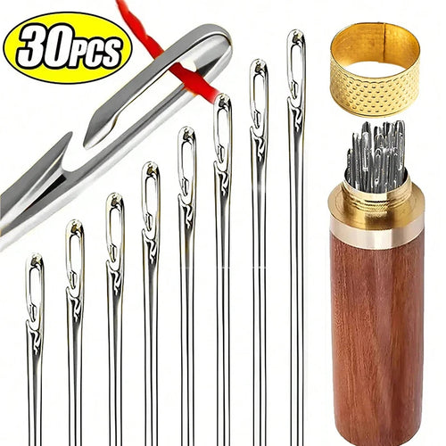 Agulhas de Costura com Furo Lateral em Aço Inox