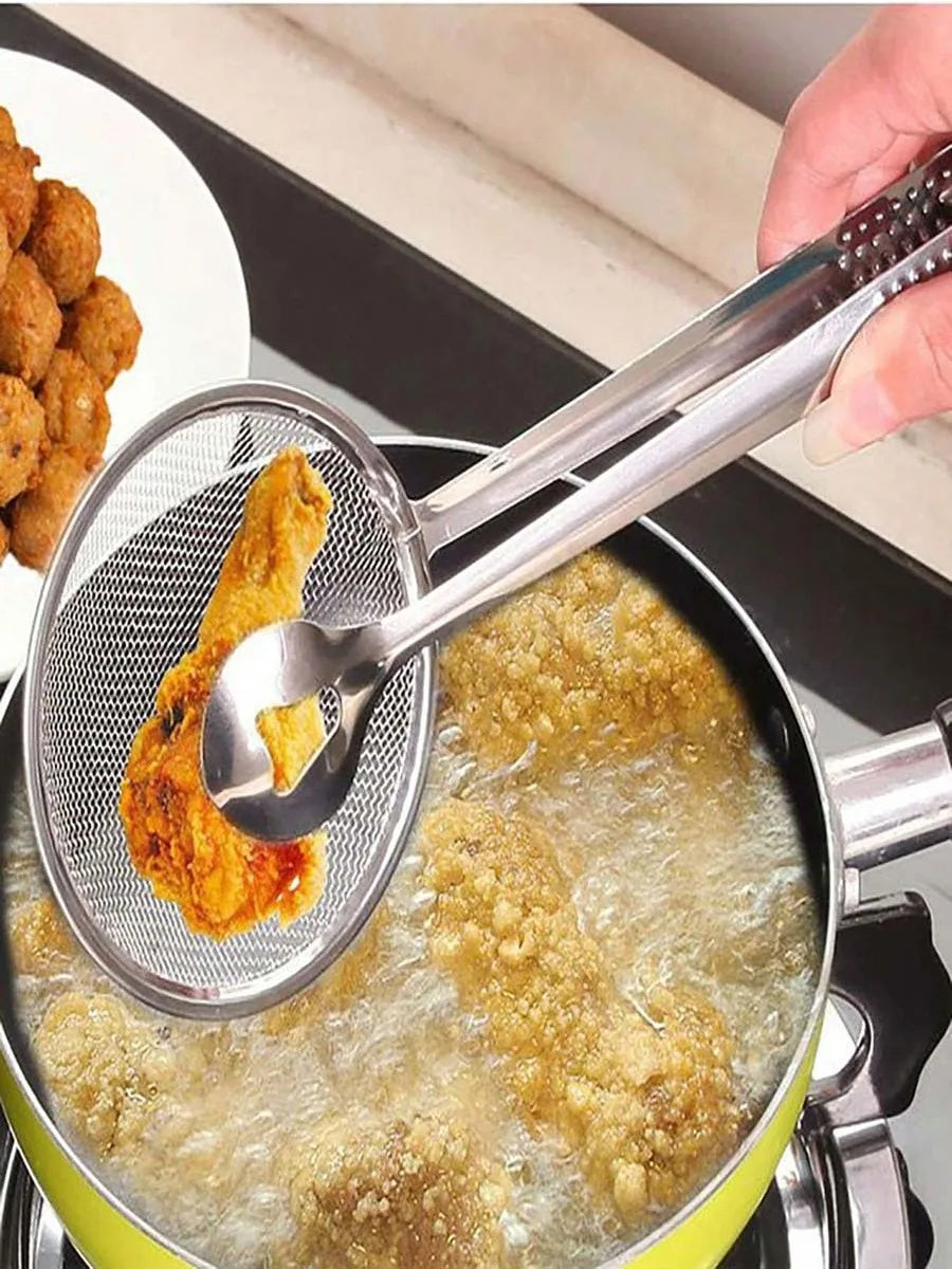 Pegador de Alimentos com Coador e Escorredor Multifuncional - Compre 1 e Leve 2