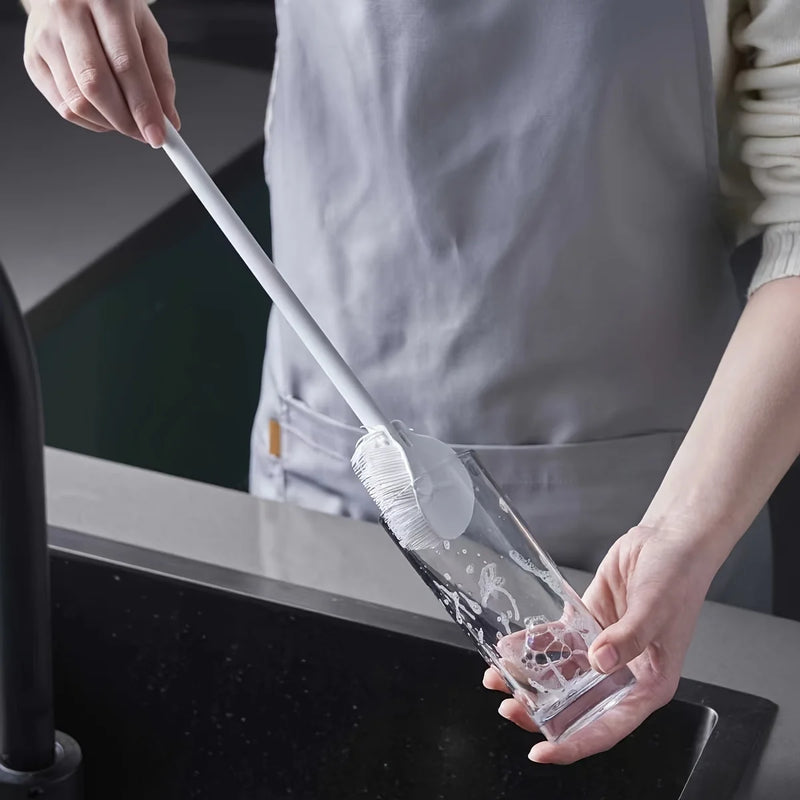 Escova flexível para lavar garrafas