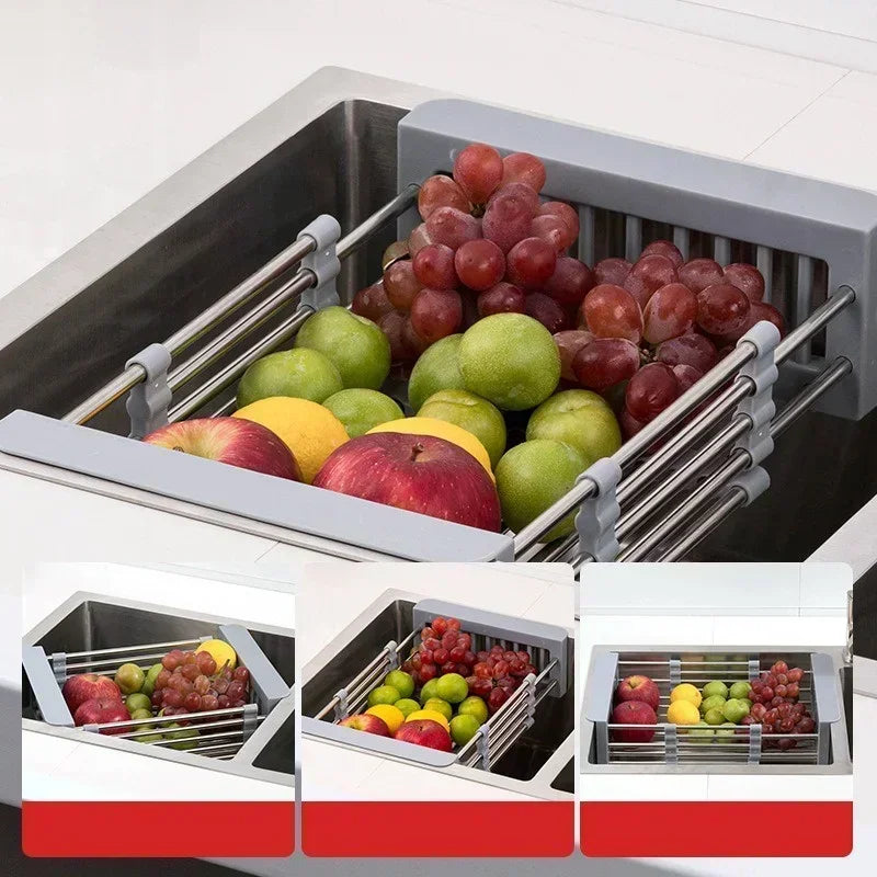 Escorredor Extensível para Louça e Frutas
