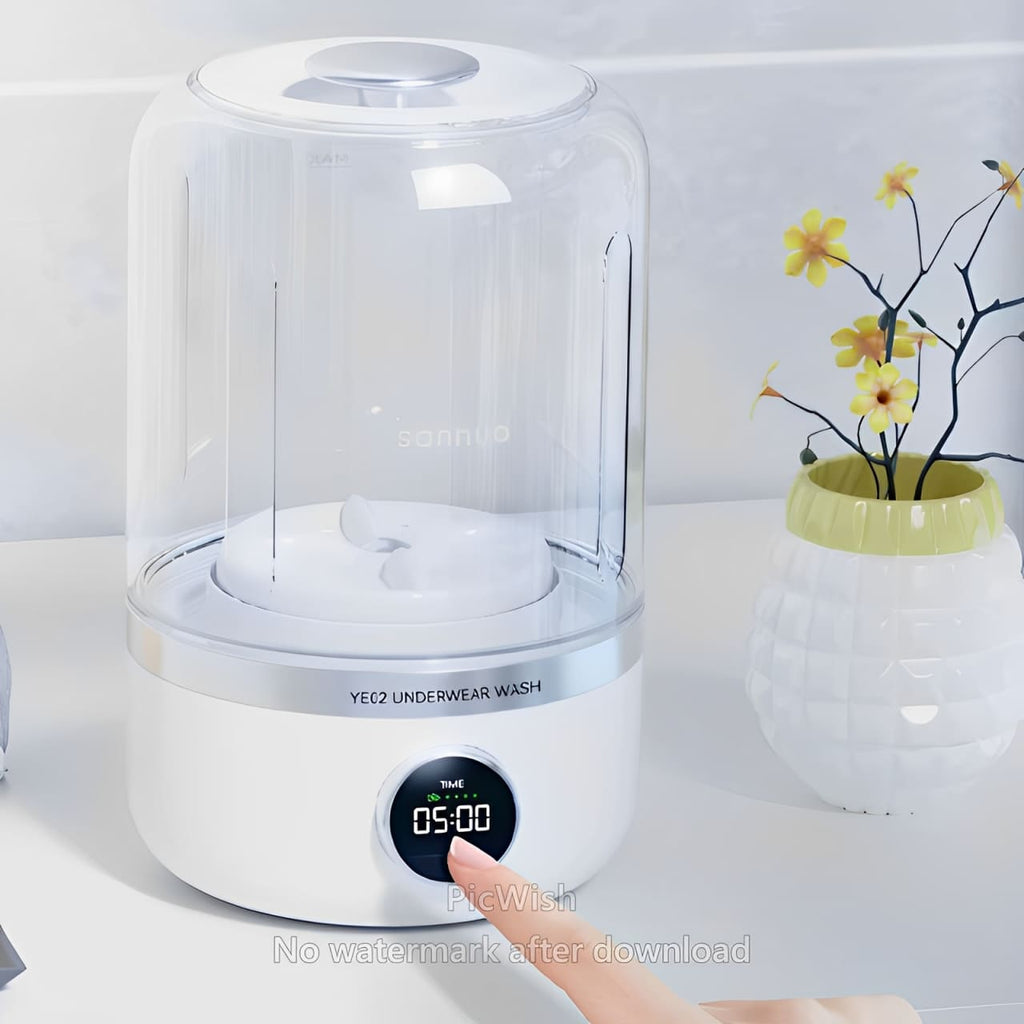 Mini Lavadora Portátil de Roupas Íntimas – Sem Instalação, Sem Fios