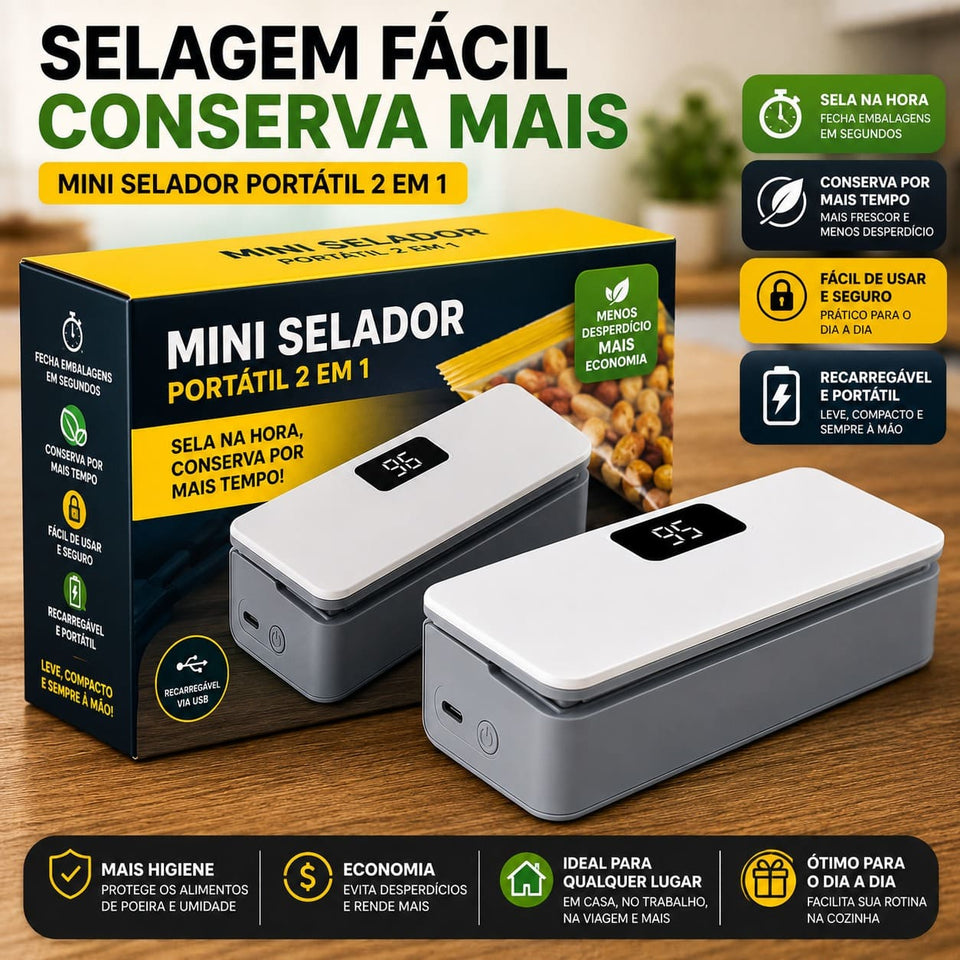Mini Selador Portátil Recarregável