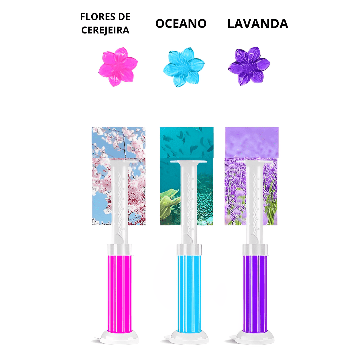 Gel adesivo para aromatizar o ambiente e evitar bactérias