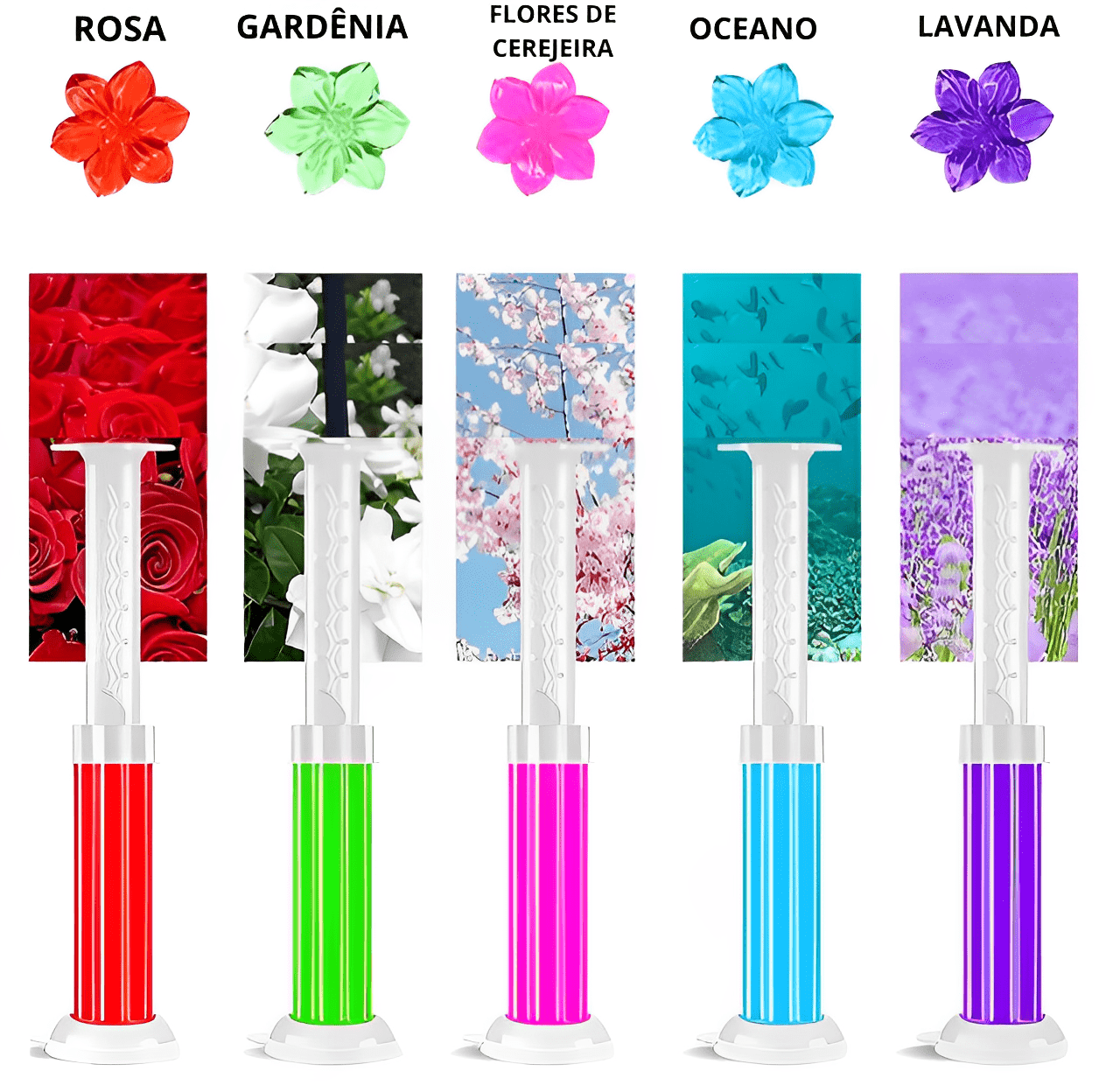 Gel adesivo para aromatizar o ambiente e evitar bactérias